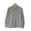Camisa de Rayas Verticales con Bordado de Bolsillo Estilo Coreano Nueva para Primavera para Mujer, Blusa Elegante y Casual de Corte Holgado para el Trabajo y el Ocio, Transfronteriza