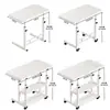 Mesa de noche, escritorio de computadora de altura ajustable, adecuado para uso doméstico, dormitorio y como escritorio para perezosos o mesa pequeña para laptops