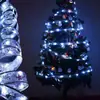 Fita de corda luz árvore de Natal decoração fita dourada pisca-pisca 4m40 luz fio de cobre levou luz com caixa de bateria corda de luz