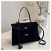 Bolso de mano tipo tote transfronterizo, gran capacidad, nuevo modelo de moda 2026, bolso de gamuza, bolso grande de hombro y cruzado para mujer