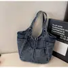Comércio Exterior Atacado Jeans Casual Bolsa Tote de Grande Capacidade Nova 2026 Moda Versátil para o Dia a Dia Bolsa de Ombro Único Bolsa Feminina
