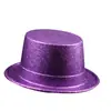 Chapéu Topper Estilo Britânico Retrô Chapéu de Jazz Pó de Ouro Chapéu Topper Chapéu de Lantejoulas Adereços para Festa de Carnaval Festival Bar