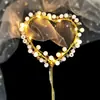 Decoración para Pastel de Fiesta Encaje Amor Cristal Perla Estrella Palo de Hada Tanabata Día de San Valentín Boda Tarjeta de Postre