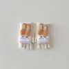 Guantes Infantiles Coreanos Yipan Otoño e Invierno Estilo Nuevo Conejito Cubierta Flip de Medio Dedo Guantes Cálidos y Lindos para Niñas Bebé