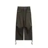 Sevennos Pantalones de Trabajo Retro Japoneses para Hombre de Primavera y Otoño, Algodón Puro, Holgados, Rectos, Casuales K102