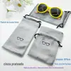 Estojo para óculos, bolsa para óculos no atacado, estojo de veludo colorido para óculos de sol, óculos de miopia, bolsa com cordão para mulheres, bolsa de tecido para óculos, bolsa de armazenamento