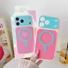 Adecuado para carcasa de teléfono anticaída iPhone 18 Pro Max, 17 dopamina estilo coreano colorblock magnética Apple 16 cubierta protectora
