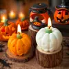 Adornos de Velas de Calabaza de Halloween, Decoraciones Divertidas y Creativas para el Hogar, Regalos Festivos, Recuerdos, Velas Perfumadas de Calabaza