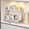 Estante de acrílico para tazas, estante de doble capa de lujo ligero para escritorio para vasos de agua y tazas de té, portavasos para aparador