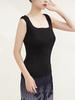 Top de tirantes ajustado de Miyake Verano Plisado Nuevo Pliegue de Escamas de Pescado Color Sólido Reductor de Edad Aspecto Adelgazante Elegante Chaleco de Tirantes Básico
