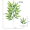 Nuevo producto transfronterizo hojas falsas hojas de sauce artificiales florero arreglo floral decoración de hojas verdes tallo único hojas de eucalipto simulación