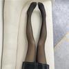 Calça de pele cinza de aeromoça sexy outono e inverno meia-calça carne falsa feminina meias pretas artefato de perna preta fina atacado