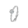 Anillo de Plata de Ley 999 Pura Chaoyuan Anillo Amor de Bambú Regalo para Mujer Día de San Valentín Anillo de Apertura Ajustable Fabricante