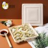 Caja de Embalaje Desechable para Empanadillas a Base de Almidón de Maíz, Caja de Almacenamiento para Empanadillas con Tapa, Vajilla Ecológica, Caja para Comida para Llevar a Casa
