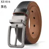 Cinturón de Cuero para Hombre con Hebilla de Aleación de Zinc, Nuevo Cinturón Versátil de Cuero Genuino de Talla Grande, Cinturón Giratorio Transfronterizo para Pantalones, Moderno