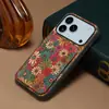 Denior Es Adecuado para Funda de Teléfono Móvil Iphone17Promax, Apple 17 Lenguaje de Flores Inserto Invisible para Tarjeta 15 Cubierta con Soporte Anticaídas