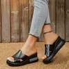 Zapatos de Verano Nuevos para Mujer de Comercio Exterior, Sandalias con Hebilla de Espalda Descubierta, Sandalias de Tacón Alto Talla Grande, Chanclas de Plataforma con Suela Gruesa