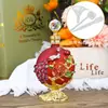 Botella de Aceite Esencial Transfronteriza 30ml Estilo Árabe Esmalte Multicolor Decoración Floral Rama Chapada en Oro Aleación de Pavo Real Botella para Decantar Perfume