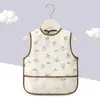 Babador para bebê, avental de alimentação infantil, estilo fino de verão, babador de alimentação para bebês, avental impermeável sem mangas para jardim de infância