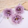Simulação Peônia Queimada Flor Hanfu Acessórios de Cabelo Material faça você mesmo Flor Artesanal Caixa de Flores Material Forma de Casamento Flor