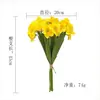 Narcisos Artificiais - Flores Falsas Luxuosas de Alta Qualidade, Pacote com 6 Peças, Decoração de Casa, Decoração de Casamento