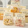 Saco de Embalagem para Bolo de Sobremesa com Borda de Arame, Saco para Lanche, Assados, Pão Integral Fresco, Torrada, Uso de Grau Alimentício