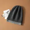 Nuevos Sombreros de Cachemira Otoño e Invierno 2024 para Hombres y Mujeres, Combinación de Colores, Sombreros de Lana de Punto de Punta de Moda y Versátiles