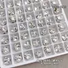 Acessórios de Diamante Flash K9 de Alta Qualidade Sem Base para Nail Art, Peças de Decoração de Unha Retangulares e Ovais Full Diamond Brancas Feitas à Mão