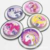 Versión de Prueba de Sello de Goma Suave Versátil My Little Pony Impreso a Color UV que Parpadea al Presionar, Insignia Lavable