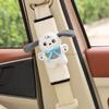 Almohadilla de hombro para cinturón de seguridad de coche con dibujos animados, bonita funda protectora antitensión para niños, ajustador, suministros de decoración interior de coche