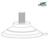 Copo de sucção com rosca Shenzhen Jinyi 38mm M4,M5,M6 porca de rosca de aço inoxidável parafuso PVC com copo de sucção de rosca
