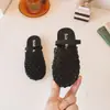 Sandalias para Niñas 2026 Verano Nuevo Estilo Sandalias Huecas Tejidas para Uso al Aire Libre, Elegantes Zapatos de Playa Princess de Suela Suave para Niños