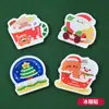 Decoración Navideña Llavero Agitador Personalizado de Acrílico con Dibujos Animados Soporte de Papá Noel Imán para Refrigerador Clip de PP Personalizado