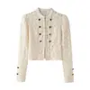 Roupas femininas europeias e americanas transfronteiriças, best-seller do AliExpress, jaqueta casual sexy de renda com nó e fivela, estilo francês