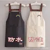 Nuevo Delantal Impermeable para Cocina, Ropa de Trabajo Impermeable y a Prueba de Aceite, Catering, Delantal Fino Estilo Coreano para Mujer, Estampado Personalizado para Hombre
