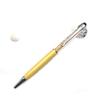 Pluma Metálica para Pantalla Táctil, Pluma de Cristal, Papelería Coreana, Pluma con Pedrería, Bolígrafo Giratorio, Bolígrafo de Gel Multifuncional, Tipo Giratorio