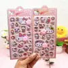 Pegatinas Suaves y Lindas de Huella de Gato de Dibujos Animados para Niños para Alivio del Estrés con Caja, Animales Conejo Panda Hibisco Pegatinas 3D