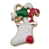 Conjunto de 30 Acessórios de Esmalte de Natal para DIY: Papai Noel, Boneco de Neve, Sino, Rena, Pingentes de Pulseira, Chaveiros