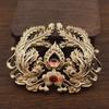 Estilo antiguo color cobre fundido conservando oro y plata corona de pelo de fénix de fuego corona de fénix tocado pasador material accesorios para el cabello retro Barroco