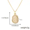 Nuevo de fábrica 26 letras inglesas colgante de cobre borde incrustado circonita tendencia alta sensación cadena de clavícula collar mujer