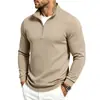 Sudadera con cremallera y cuello alto jacquard a cuadros casual simple resistente para hombre de primavera y otoño, europea y americana, transfronteriza de Amazon