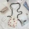 57316 Bolso Cruzado de Lona con Estampado Floral Moda Bolso de Hombro Único para Mujer Simple Fresco Artístico Bolso de Axila Bolso para Teléfono Almacenamiento
