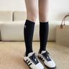 Calcetines Altos Grises de Ternera para Mujer, Medias con Lazo, Estilo Miu Estilo Simple Calcetines Altos, Calcetines para Piernas de Mujer de Algodón Puro