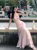Vestido Floral de Alta Qualidade para Mulheres, Vestido de Tule Rosa Ultra-Fada de Verão, Vestido Sereia Sexy Bodycon com Cintura Marcada Slim-Fit