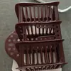 Portapalillos de Tres Compartimentos, Estante Espesado de Plástico para Palillos, Ventosa sin Clavos, Estante de Secado de Vajilla Montado en la Pared, Cesta Jaula para Palillos, Suministros de Cocina