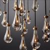 Candelabro de una sola cabeza con forma de gota de agua creativa controlada por silicio, Lámpara de lujo ligero para escalera, Barra de bar, Dormitorio, Estudio, Mesita de noche, Comedor Lámpara de cristal