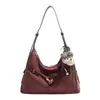 Bolsa Tote Retrô Casual de Grande Capacidade para Mulheres 2025 Inverno Nova Tendência Moda Nicho Luxo Leve Ombro Único Transversal