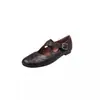 Sapatos femininos de couro estilo Mary Jane retrô, versáteis, estilo colegial, bico redondo baixo, sapatos baixos slip-on versáteis e confortáveis