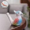 Silbato de Pájaro de Agua de Cerámica Flauta Regalo para Niños Juguete Silbato del Zodiaco con Cordón Más Pájaro que Sopla Agua Llamada de Pájaro Silbato de Porcelana