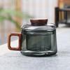 Caneca de Chá com Filtro de Vidro, Resistente a Altas Temperaturas, Separação Chá-Água, Copo de Água para Escritório, Mini Caneca de Chá, Caixa de Presente com Tampa